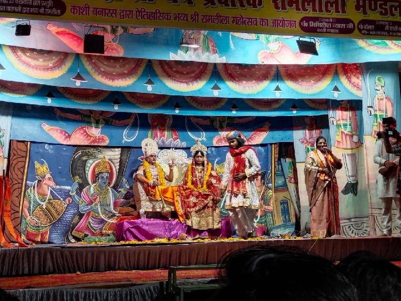 नगर में काशी बनारस के कलाकारों द्वारा भव्य रामलीला का आयोजन